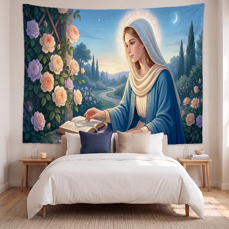 Dziewica Maryja (5) Artystyczny Gobelin Ścienny do Dekoracji Domu, Sypialni, Salonu Świetny Pomysł na Prezent