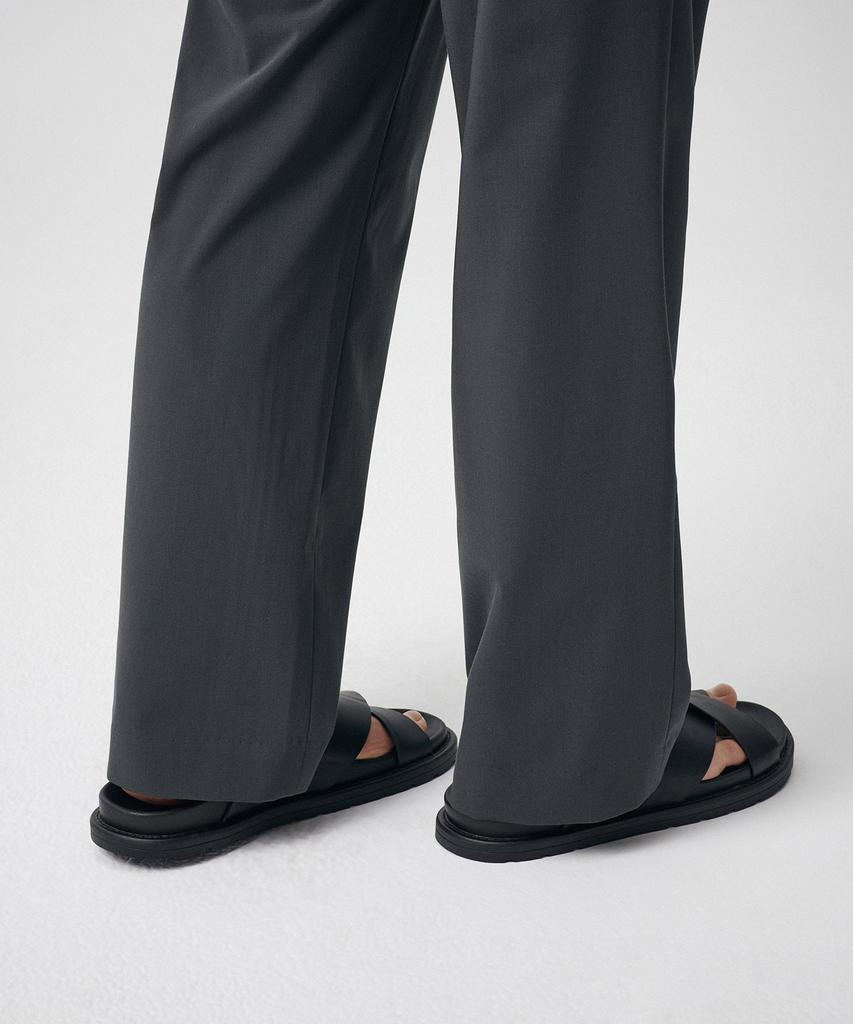 Musinsa Standard [Cooltandard] One-Pleat Wide Elastic Waist Slacks [Gray]