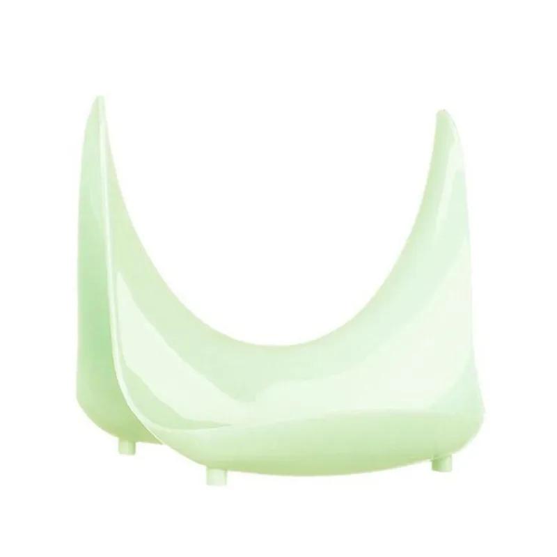 

Household Spoon Pot Lid Holder Stand Useful Kitchen Plastic Storage Rack Pan Pot Lid Cover Stand Holder Shelf Rack Kitchen Tools зелений