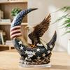 Acryl-Tischschild zum Unabhängigkeitstag, Patriotische 2D Mond-Adler-Rosen-Dekoration, Tischmittelstück-Ornament für die Feierparty, Vierter Juli