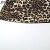 BITCED Frühlings Damen Einfarbig Slim-Fit Streetwear Low-Waist Leopardenmuster Rock
