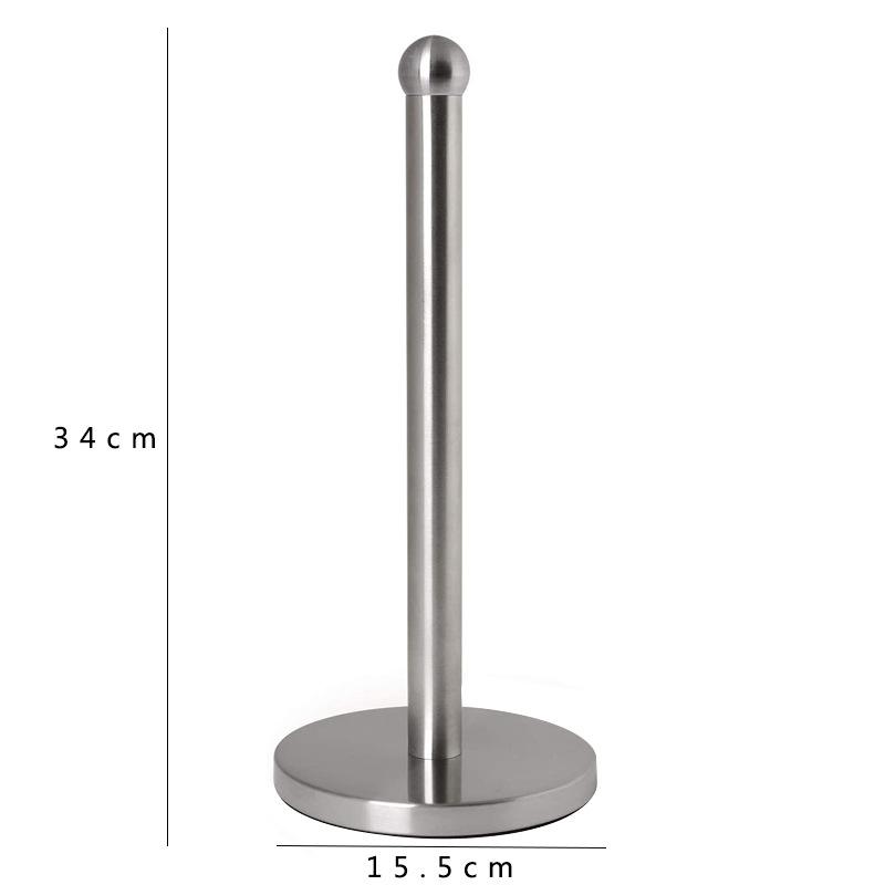 Paper Towel Holder Rack Organizer Stainless Steel Kitchen Roll Holder Countertop Roll Dispenser with Weighted Base