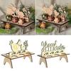 DIY Rabbit Chick Easter Egg Tray Wooden Cute Party Decoration Home Decoration House Decoration Creative