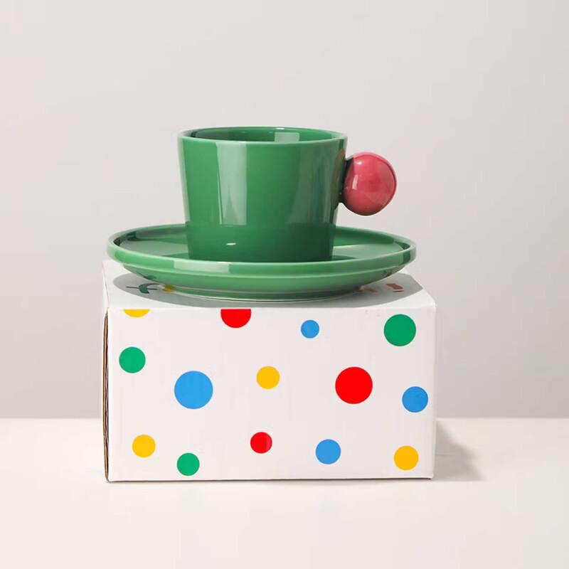 Wutuo Ceramic Coffee Cup and Saucer Set