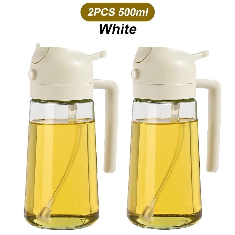 2in1 500ml Plast Spruta Oljespruta Flaska Spruta Oljedispenser Oljekanna Kryddställ BBQ Kök Bakning Rostning Picknick Köksredskap