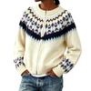 Women's Cardigan Sweater Round Neck Button Up Retro Loose Fit Knit Coat for Fall Winter