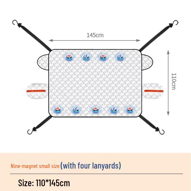 Magnetic Anti-Freeze Windshield Cover: Thickened Sunshade & Snow Protector