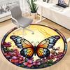 1pc Butterfly Stained Glass Chair Carpet for Office, Non-slip, Soft and Durable Office Rug, Perfect for Office yy251227149