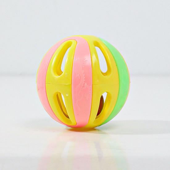 Yousheng 4Pcs Cat Bell Ball Toys Colorful Jingle Balls Cat Interactive Play Toy Hollow Ball with Bell Toy for Indoor Kittens Pounce Chasing Solo