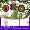 24Pcs Mandala Wind Chimes Craft DIY Unfinished Wood Windchime Creative Coloring Craft Hanging Ornament for Kids Home Birthday