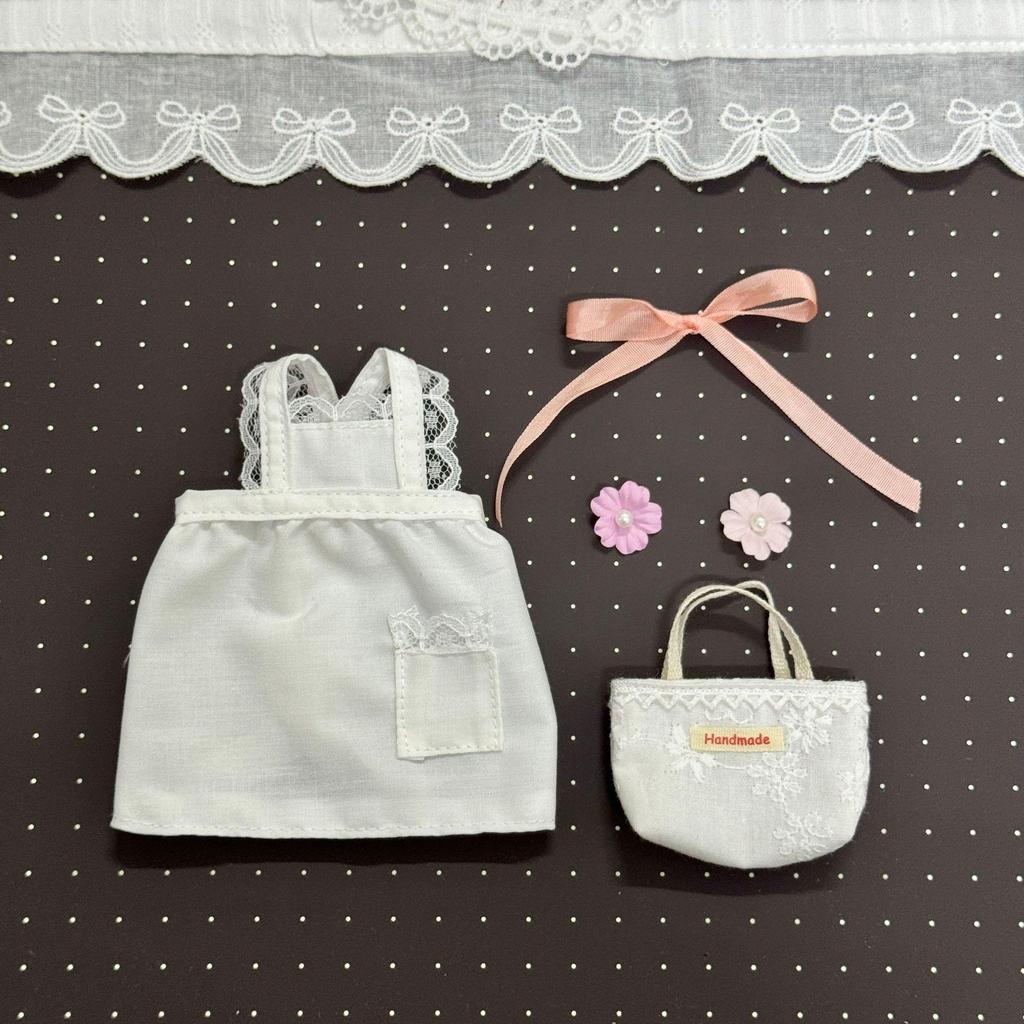 Zsiga Vintage Lace Overskirt Doll Clothes for BJD 6 Doll - Apron, Skirt, Long-Leg Kitty Cosplay Outfit