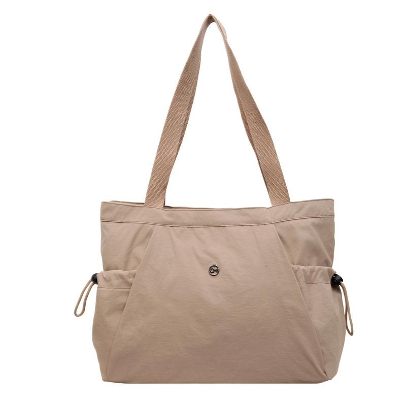Casual Nylon Bag Female Large-capacity Student Class Hand-held Canvas Bag Simple and Versatile Commuter Shoulder Tote Bag