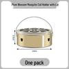 Stainless Steel Mosquito Coil Holder with Lid and Ash Catcher - Fireproof, Anti-Scald, Outdoor & Household Incense Burner Tray.