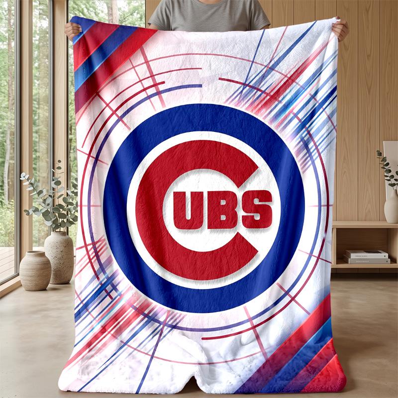 Chicago Cubs Flanell Fleece Decke Gemütlich Warm Überwurfdecke für Sofa Bett Reise Ganzjahresgebrauch
