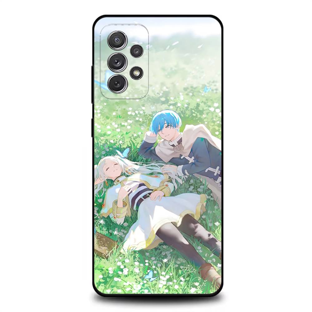 Frieren Sousou No F-Frieren Phone Case For Samsung S 25,24,23,22,30,21,10,9,Ultra,Plus,Lite,FE,4,5G Black Soft Case