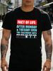 Unisex Baumwolle Kurzarm Rundhals T-Shirt Lustiger Wochenkalender Lebensfakten Grafik Humor Arbeit Vater Ehemann Täglich Lässig Sommer Weiches Oberteil