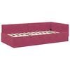 Corner Bed Frame with Headboard Burgundy 80 Cm X 200 Cm Velvet