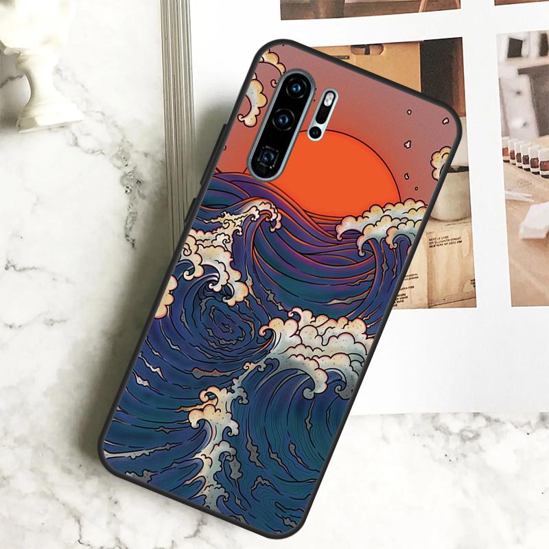 

Japanese Wave Art For Huawei Nova 10 SE 9 11 Pro Y60 Y70 Y90 Y61 Y91 Y72 Y73 12i 11i 8i P20 P30 P40 Lite Case Huawei Nova 12s
