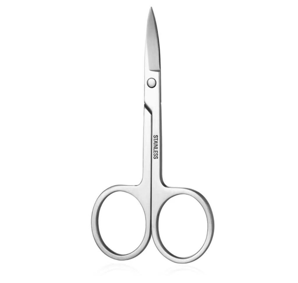 Stainless Steel Eyebrow & Nose Hair Scissors - Trimming, Round & Pointed Heads, Beauty & Makeup Scissors