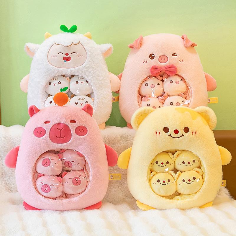 Cute Kapibala Capybara Snacks Pillow Doll Cradle Machine Doll Doll Girls Children's Gifts