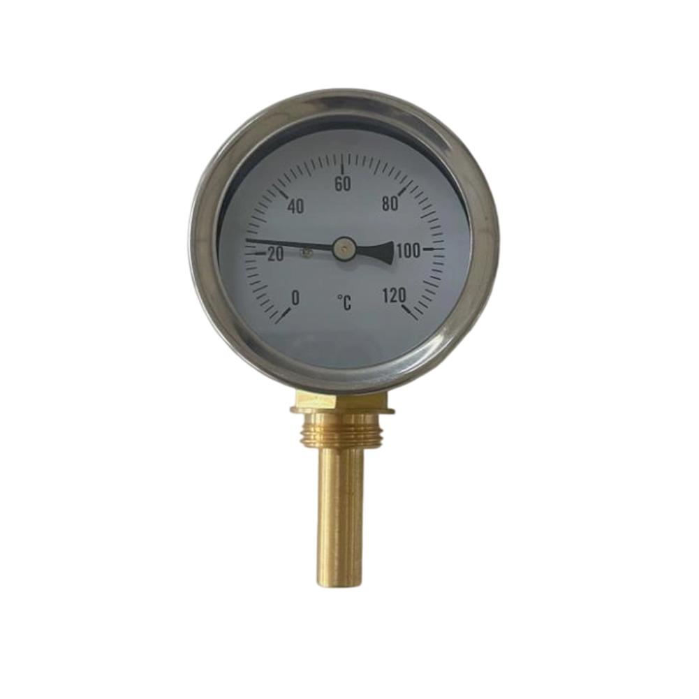 63MM Bimetallic Thermometer with Copper Sleeve for Home Industrial Heating and Outdoor Cooking Temperature Range 0 120C