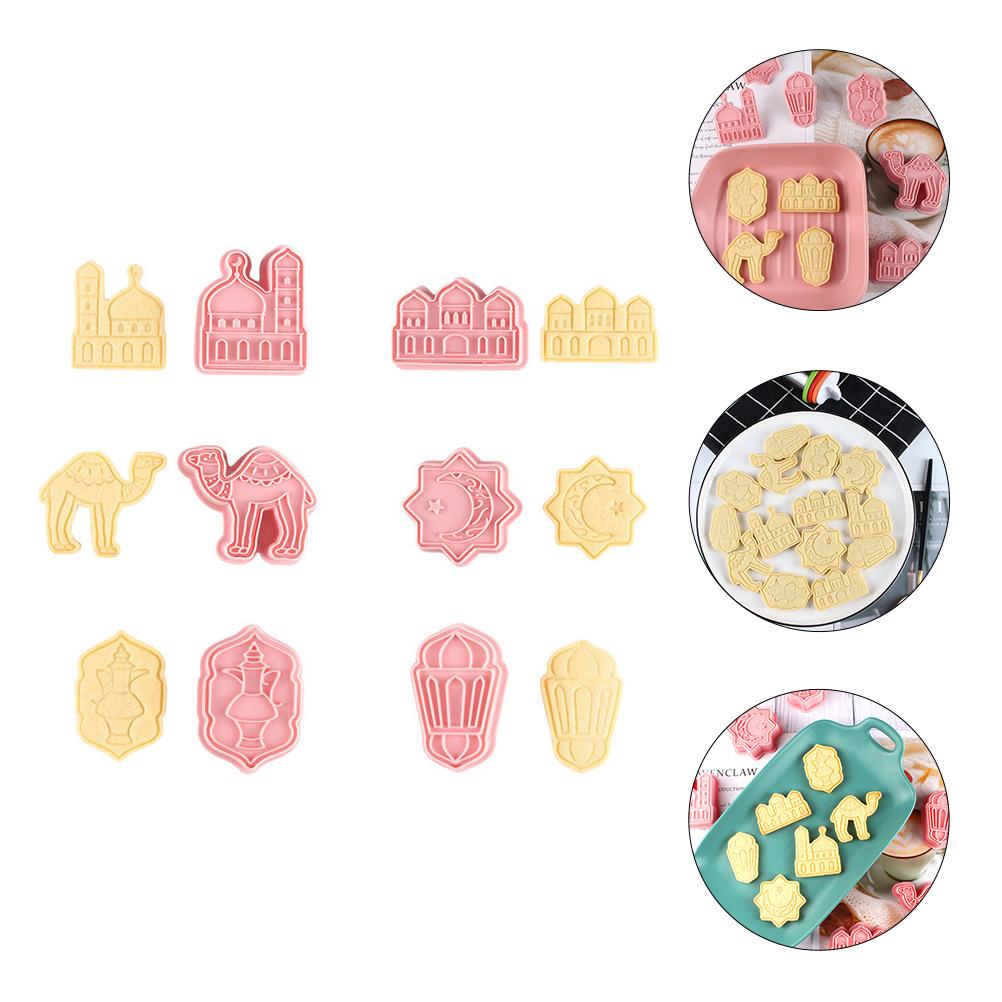 Biscuit Mold Cake Decorating Tools Cutting Machine Ramadan Cookie Baking Bread Supplies розовый