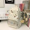 Schoolbag High-value schoolbag Female college student Cute transparent pain bag Large capacity computer backpack Versatile junior high school backpack