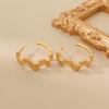 New Fashion Light Luxury Zirconium Inlaid Snake Shaped Earrings With Personalized Creativity Cool Style Small