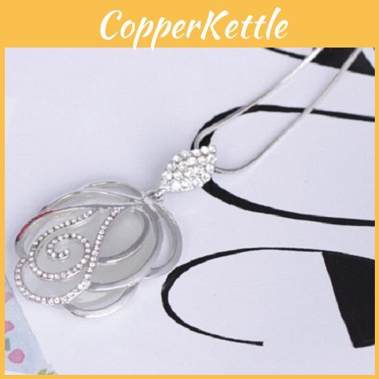 Premium Quality Long Sweater Chain Korean Style With White Gold Accents