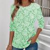 New Autumn and Winter Collection of Long-sleeved Women's Wear with Elegant and Stylish Round-neck Prints