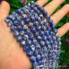 8mm Purple-Blue Bicolor Emperor Stone Beads Bracelet