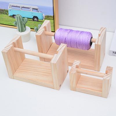 Home Wood Wool Rotating Shaft Rotating Knitting Thread Ball Hand Knitting Tool Wooden Shaft Frame Base