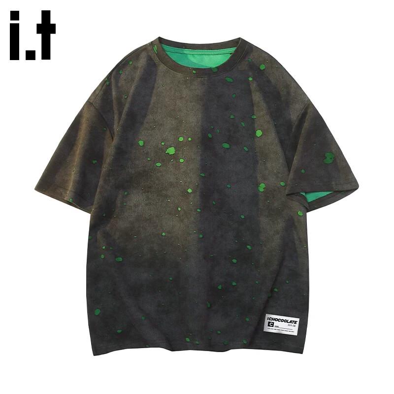 CHOCOOLATEit Men's Retro Distressed Short-Sleeve T-Shirt