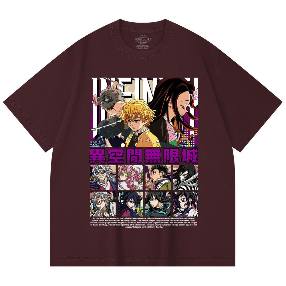 

230 Gsm 100% Cotton Demon Slayer V51 Print Unisex Heavy Cotton T Shirt 2XL