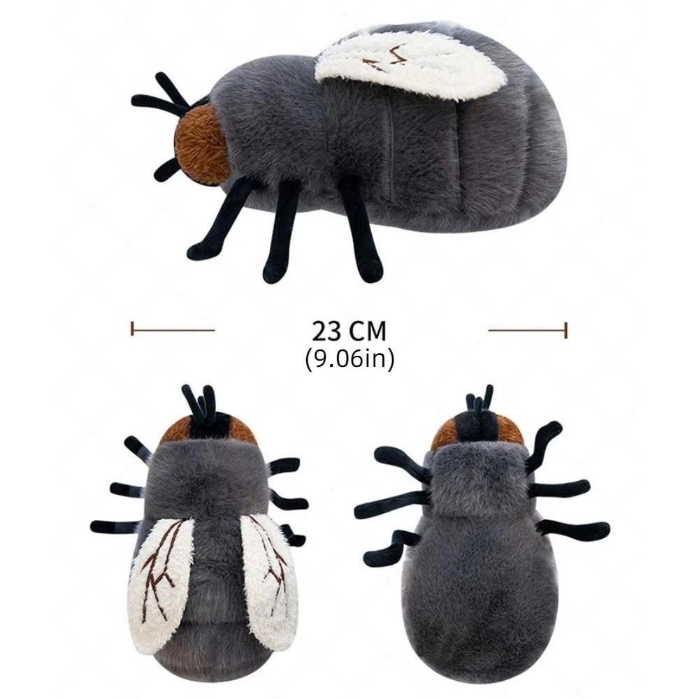 Fluffy Simulation Fly Plush Toy Collection Appease Fly Plush Doll Cute Cartoon Stuffed Animals Doll Kids Holiday Gifts