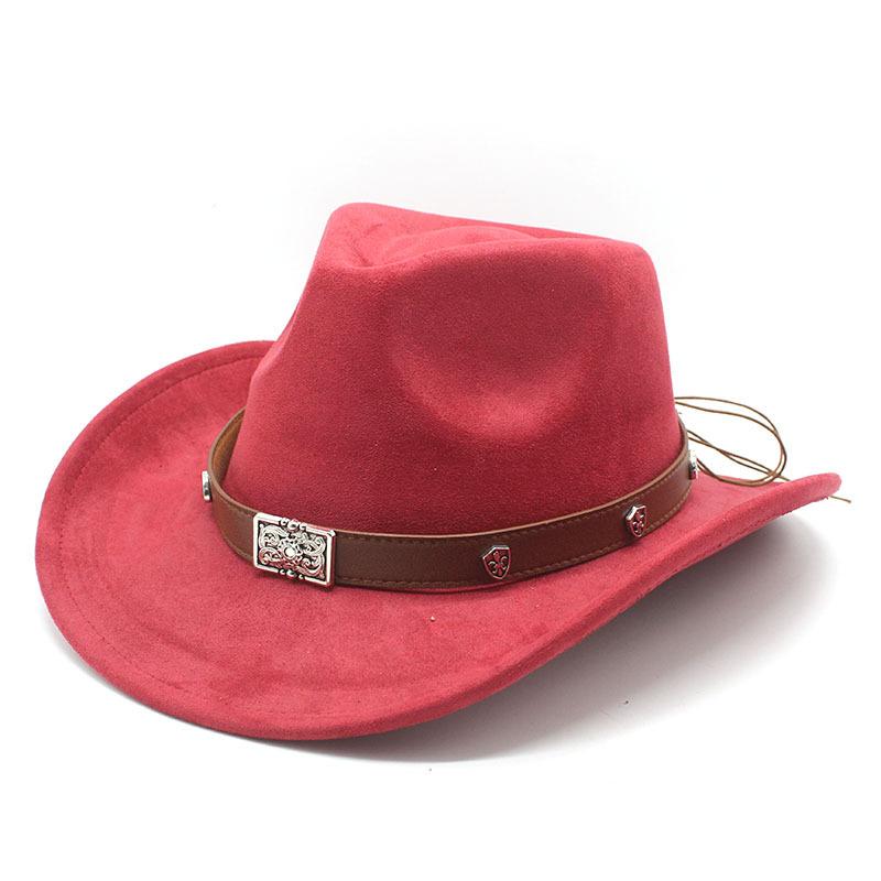 Suede Men'S And Women'S Woolen Denim Jazz Felt Hat, Crimped Top Hat, Tibetan Sunshade And Sun Protection Hat