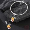 Beaded Copper Pink Charm Letters Luminous Firefly Tarot Beads Suitable For Diy Bracelet Jewelry