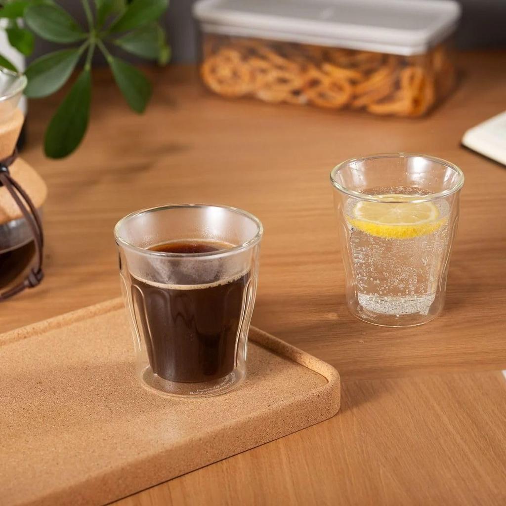 COPENHAGEN Set of Insulates Hot and Cold and Freezer Authentic BODUM® Double-Walled Glasses, 250ml, 2, Drinks, Double-Walled, Heat-Resistant,