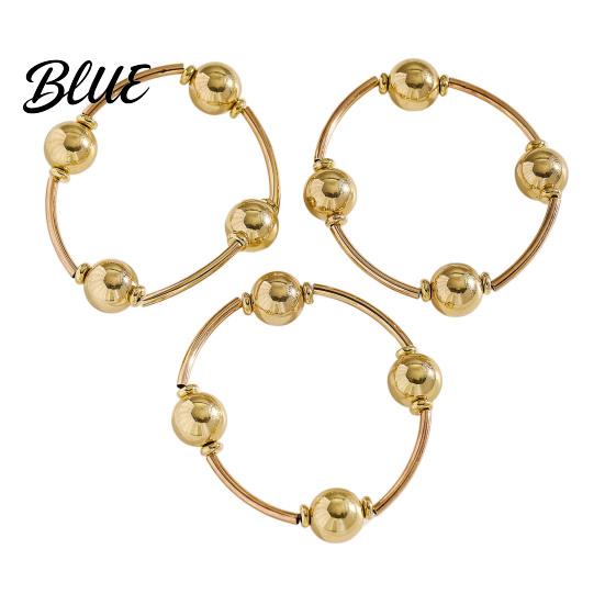 Faux Pearl Bracelet 3Pcs Women Adjustable Opening Design Imitation Delicate