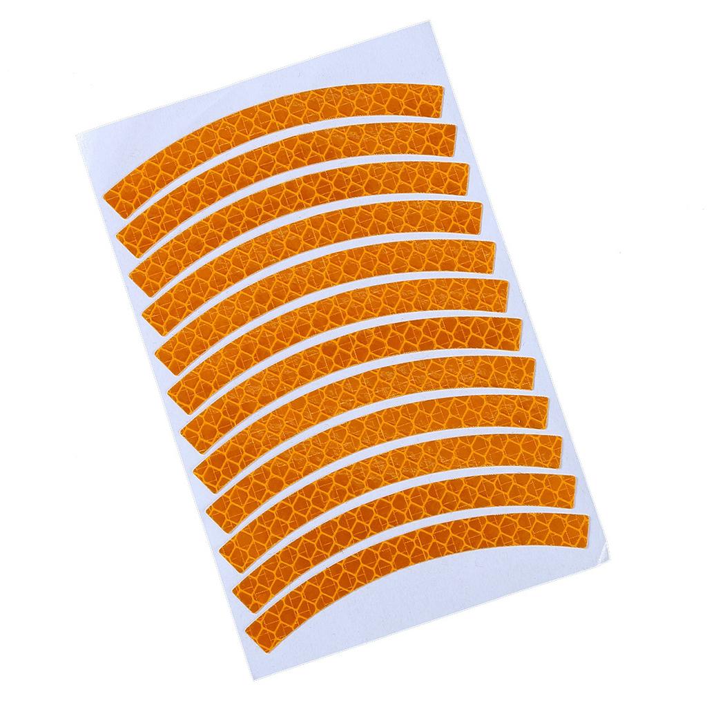Bike Wheels Reflective Stickers Cycling Fluorescent Reflect Strip Adhesive Tape for 1pc MTB Bicycle Warning Safety Decor Stic