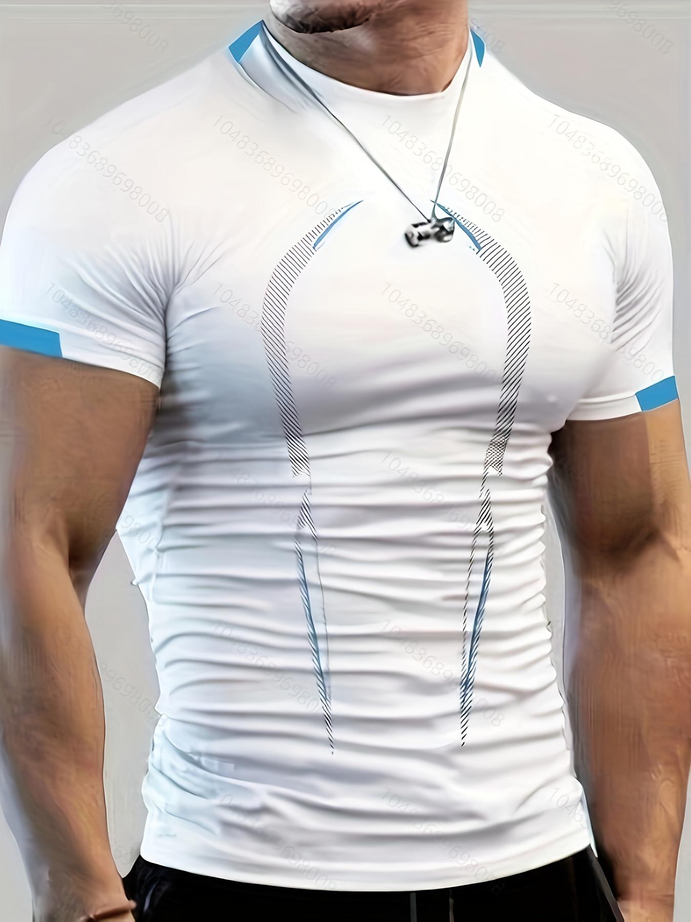 

Color Block Pattern Slim Fit Crew Neck And Short Sleeve T- S дубильная кора