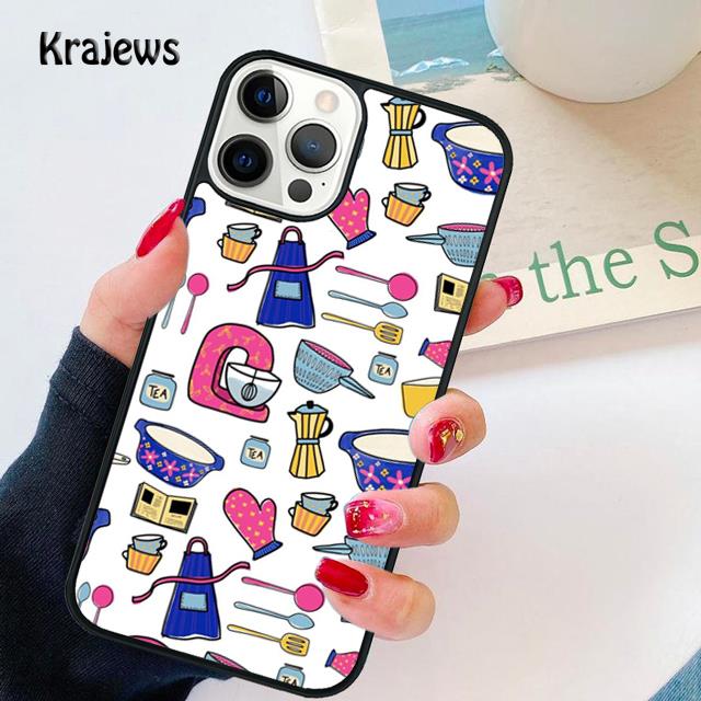 Baking Cooking Utensils Chef soft Phone Case Cover For iPhone 17 Air 16 15 14 plus 12 13 pro max coque Fundas