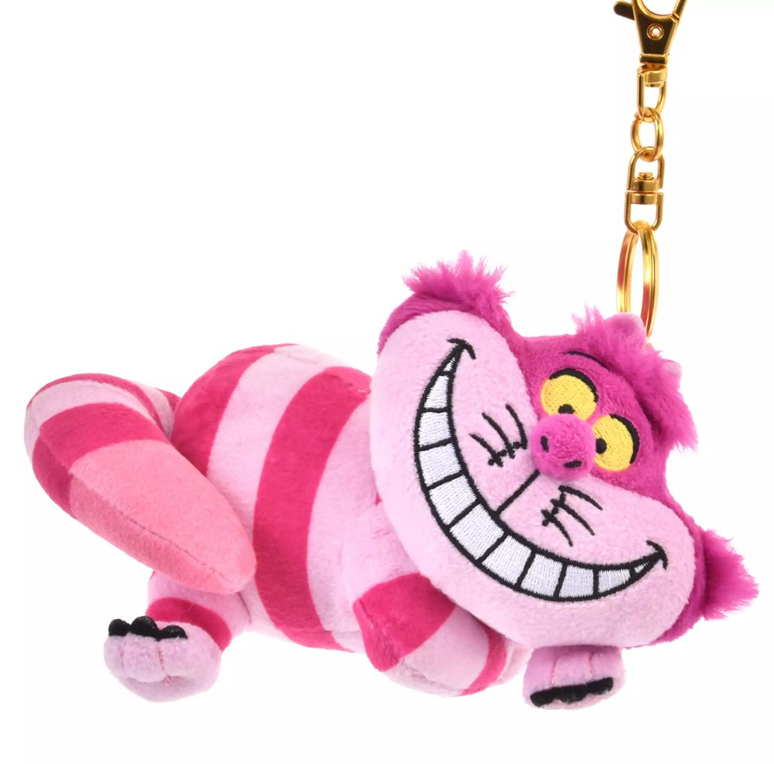 

DISNEY Cheshire Cat Plush Keychain, Glow-in-the-Dark Pink ( CHESHIRE CAT ) Japan NEW