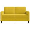 Vidaxl Sofa 2-Osobowa, Żółta, 120 Cm, Tapicerowana Aksamitem
