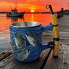 Angler's Dream Ceramic Mug Creative Fisherman Themed Coffee Tea Cup Portable Drinkware for Fishing Lover Gift Home Office Daily