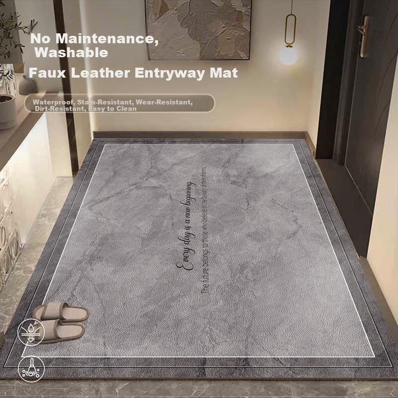 YISHANG Entrance Door Mat Home Entryway Rug Simple Durable Dirt-Resistant Doorstep Mat Living Room Hallway Carpet Luxury Door Mat