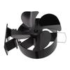 Heat Powered Stove Fan Aluminum Alloy 4 Blades Strong Wind Fireplace Fan for Home