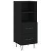 VidaXL Buffet Noir 34,5x34x90 cm Bois d'ingénierie 828661