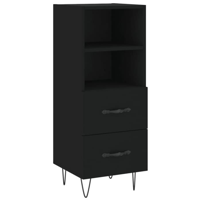 VidaXL Buffet Noir 34,5x34x90 cm Bois d'ingénierie 828661
