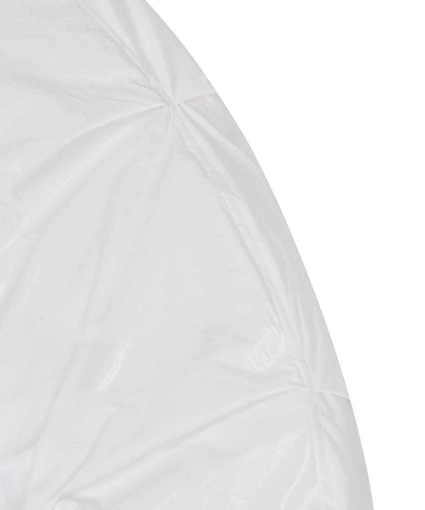 Ironyporno Whiteline 86-Iro340 Essential Balloon Glossy Collar Short Padded Jacket White